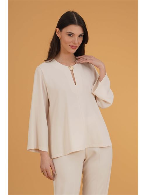 Casacca in viscosa GM by Gai Mattiolo | GM3738BURRO